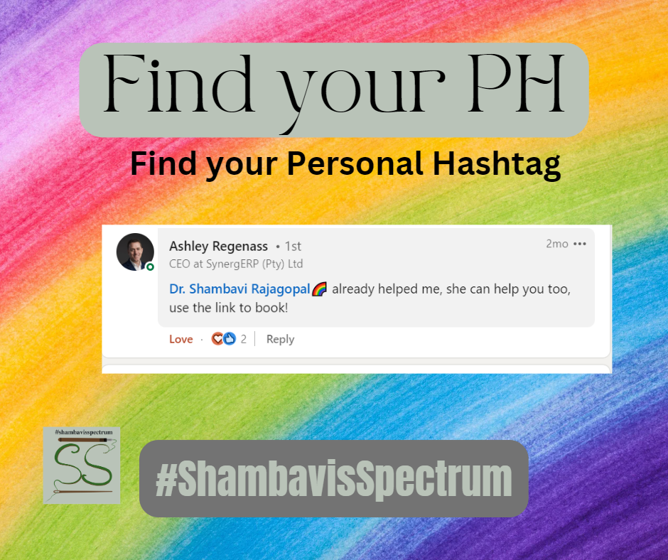Ashley here is sharing a testimonial on his experience using personal hashtag